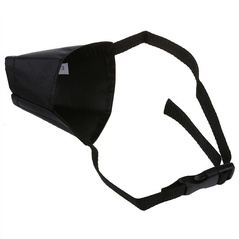 Muzzle Grating Adjustable nylon Black For Dog Training 8cm Size 3 N2B6