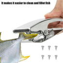 Fish Tail Clip Camping Cleaning Tools Fillet Clamp Stainless Steel Mounting Base