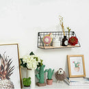 Wall Rack Iron Flower Vase Holder Multi-use Wooden & Iron Wall Sundries Hol