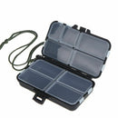 1pcs Utility Black Fishing Tackle Box Lures Hooks Hard Plastic 8 Compartmen W6A1