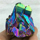 1*Titanium Natural Quartz Specimen Rainbow Healing Mineral Stone Cluster Crystal
