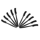 10 Pieces Plastic Mini Eyebrow Trimming Shaping Combs Brushes Makeup Black