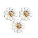 10x Daisy Flower Flatback Buttons Embellishment for DIY Phone Case 18mm