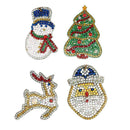 4pcs DIY Full Drill Special Shaped Christmas Diamond Painting Key Chain
