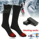 Battery Heated Unisex Electric Heating Long Socks Winter Feet Warmer Thermal N3C