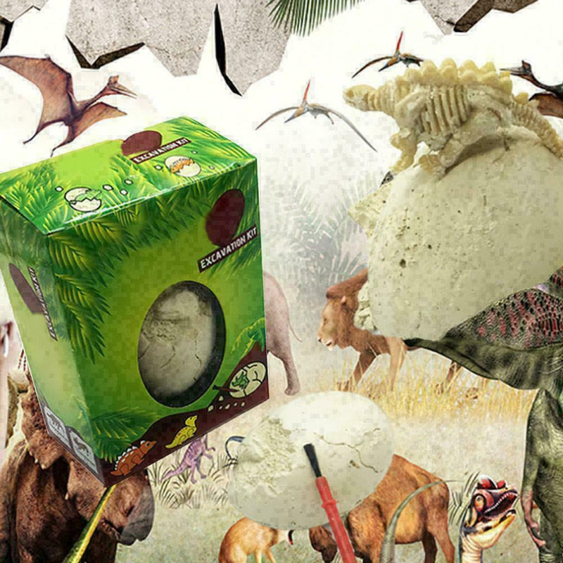 Dinosaur Egg Excavation Kit Archaeology Dig Up History Skeleton Kid Toys W4 B3Z6