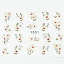 Nail Art Painting Wraps Water Transfers Stickers Decals Set Pink White Flowers