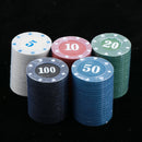 Poker Chips - 100 Count with Numbers - Casino Party Supplies