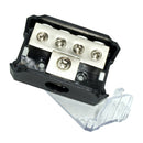 4Way Audio Amp Power/Ground Splitter Distribution Block 1*0ga In 4*4ga Out