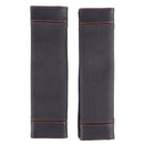 2Pcs PU Leather Car Seat Belt Shoulder pads Cover Black & Red