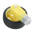 4 Pcs For Arduino Smart Car Robot Plastic Tire Wheel with DC 3-6V Gear Moto