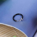 Women Invisible Nose Ring Hook Dangle Hoop Earring Ear Studs Jewelry(Black A