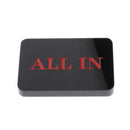 Acrylic Texas Hold'em Cards Poker Game All-in Chip Button Casino Props Black