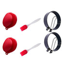 6Pcs Fried Egg Shaper Rings Mould Non Stick Pancake Omelette Maker Egg Fryer Set