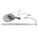 Metal Table/Desk Ballpoint Pen with 31.50Inch (80Cm) Bead Chain and Pen Hol W3N9