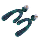New Fashion Acrylic Hook Shaped Drop Earrings Women Geometric Statement Dan