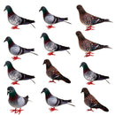 12Pcs Artificial Simulation Foam Bird, Feathered Dove Ornaments DIY Craft for
