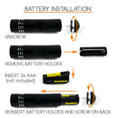 Black Mini Aluminum UV ULTRA VIOLET 9 LED FLASHLIGHT Torch Light Lamp