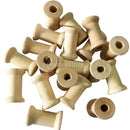 200x Wooden Empty Thread Spool DIY Reel Bobbin Sewing Tool Natural Color 15x13mm