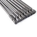 8x/Set T8-T40 100mm Hollow Magnetic Torx Screwdriver Bits 1/4" Hex Shank Durable
