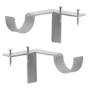 10pcs Metal Curtain Rod Brackets Pole Holders Single No Drilling for Drapery