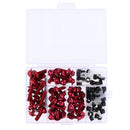 158Pcs Motorcycle Fairing Bolt Kit Bodywork Fastener Clips Screws Assy - Red