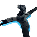 Set of 2 Plastic Camera Chin Holder for GoPro Hero 7 6 Sports Blue+Black