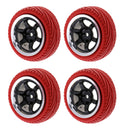 1:10 On Road Racing RC Car Rubber Wheels Tyres Rims HSP HPI 94122/94123 Red