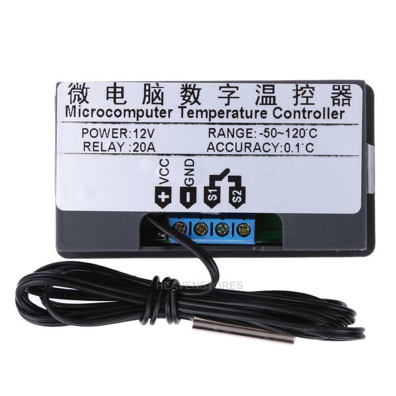 12V 20A LED Digital Thermostat Temperature Controller Temp Sensor Control Relay