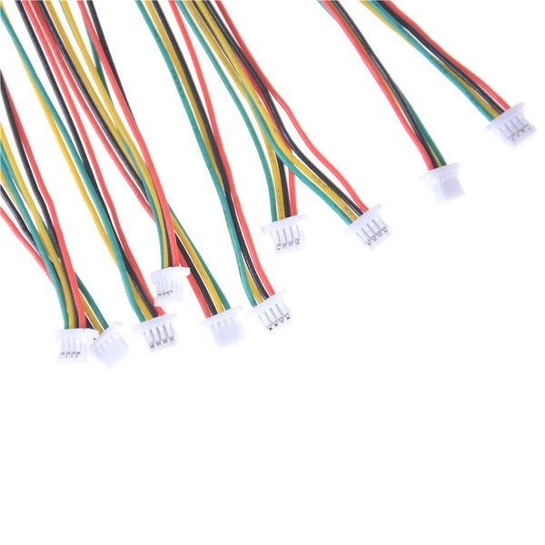 10xMini Micro JST 1.0 SH 1.0mm 4-Pin Connector Plug With Wires Cables 100MMSE M&