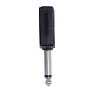 Black 6.35 1/4" Male to Dual Female Mono Y Cord PA Audio Cable Adapter