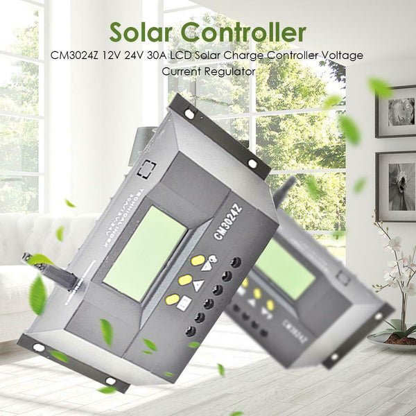 CM3024Z Solar Regulator Charge Controller Charge 30A LCD Solar Panels Genetator