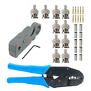 1Set Coax Rf/Bnc Crimp Tools for Rg58 / Rg59 / Rg6 with 10Pcs Bnc Plug Crim