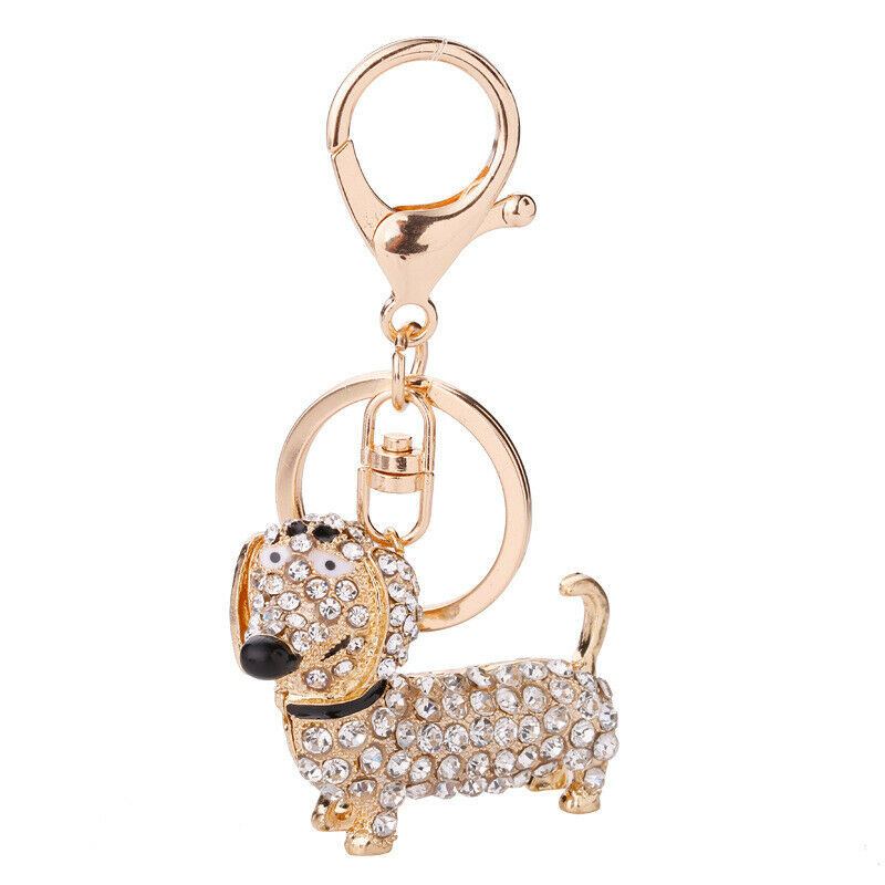 Fashion Dog Dachshund Keychain Bag Charm Pendant Keys Holder Keyring Jewelr X8E1