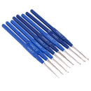 8pcs Plastic Handle Aluminium Material Knitting Needle Sewing Tools