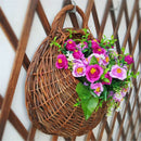 Artificial Flowers Wall Mounted Basket Wall hanging plant pots Wicker Wall  Y8T9