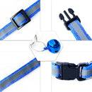 Adjustable Reflective Pet Collar Safety Release Buckle with Bell for Cat Do A7M1