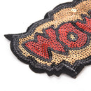 letters Sequins Embroidery Iron sew on patch applique DIY clothing 11*8cm rWGJ,a