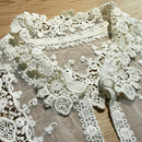 Cotton Lace Embroidery DIY Neckline Collar Sewing Applique Shirt Clothes Deluxe