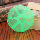 Portable Organizer Pill Round Box 7 Slot Health Pill Box Case Medicine Drug