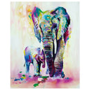Elephant Father & Son DIY Oil Painting Paint by Numbers Kit No Frame Home Art