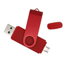 64GB 2 Ports OTG Micro USB Pen Drive Flash Memory Stick for Mobile Phone Red