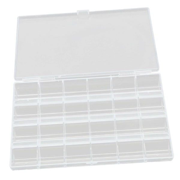 24 Holes Versatile Storage Container Box for Jewelry Earing Nail Art