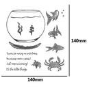Fish Tank Silicone Clear Seal Stamp for DIY Photo Album Emboss Paper Card A