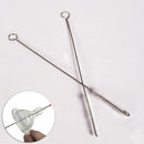 2pcs NEW STAINLESS STEEL DRINKING STRAW CLEANER BRUSH REUSABLE WASHABLE AC24