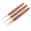 Triple Crochet Needles Bamboo Handle Micro Hook For Dreadlock Hair Making Tools
