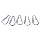 5Pcs Aluminum Screw Lock Carabiner Snap Hook Clip Camping Hiking Outdoor