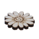 100pcs Wood Flowers and leaves Embellishment Wooden Shape Craft Wedding Decor BX