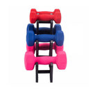 Vinyl Dumbbell Set Gym Weights Stand Rack Home Fitness Exercise Workout N MYB