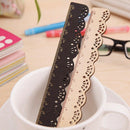 2 Pcs Beautiful Stylish Korea Stationery Lace Wood Ruler Sewing Ruler Offic V3Y9